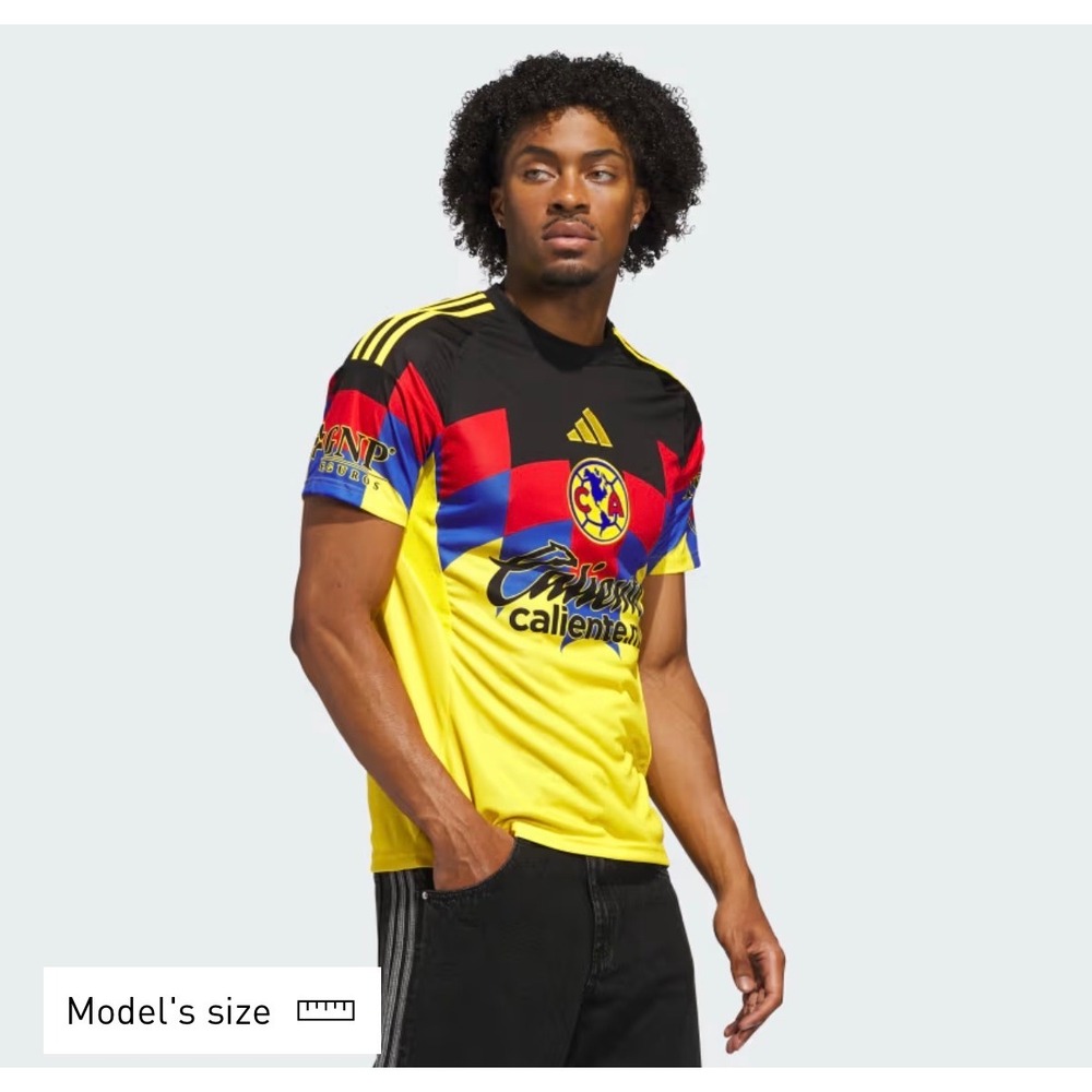 adidas Club América 25/26 Home Jersey – Yellow – Size Small Slim Fit – NWT